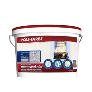 Poli-farbe szilikát nemesvakolat, 1,5 mm kapart szemcsés, 25 kg-os kiszerelés