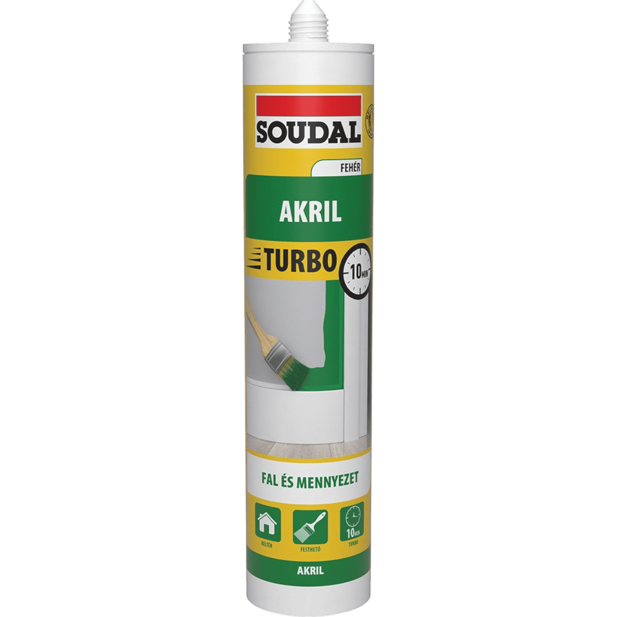 Soudal Turbo akril tömítő 280 ml fehér Soudal Turbo akril tömítő 280 ml fehér